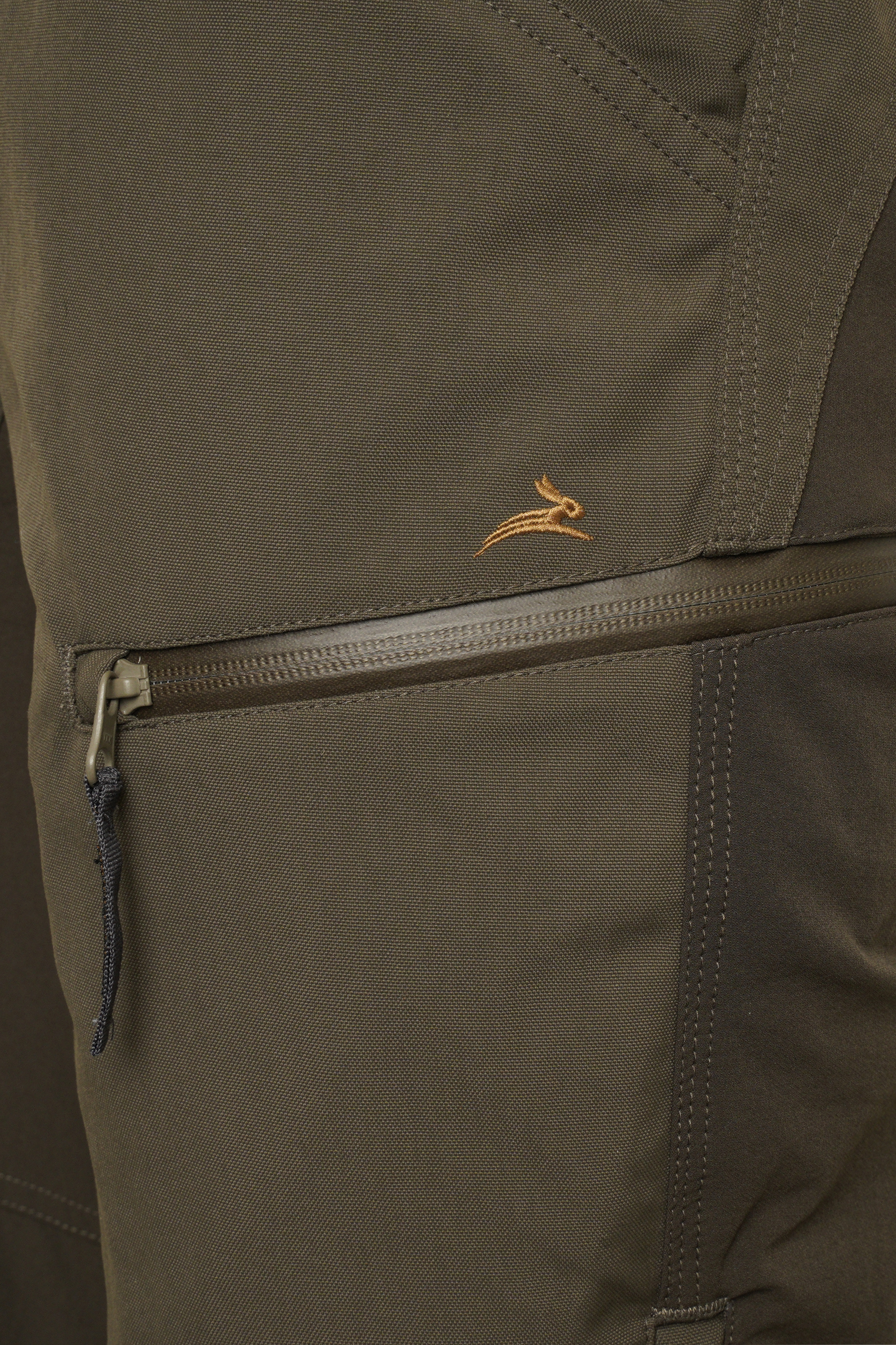 Concealed, waterproof zip pockets